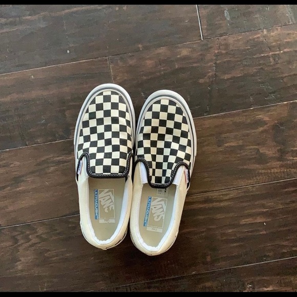 Black and White checkered Vans - Picture 1 of 1